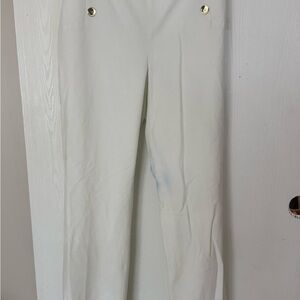 Bar III Cream Trousers with Gold Accents